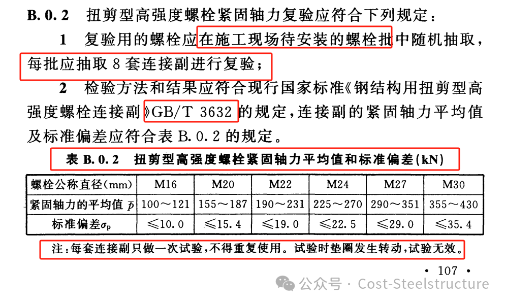 钢结构用高强度螺栓的扭矩系数和紧固轴力