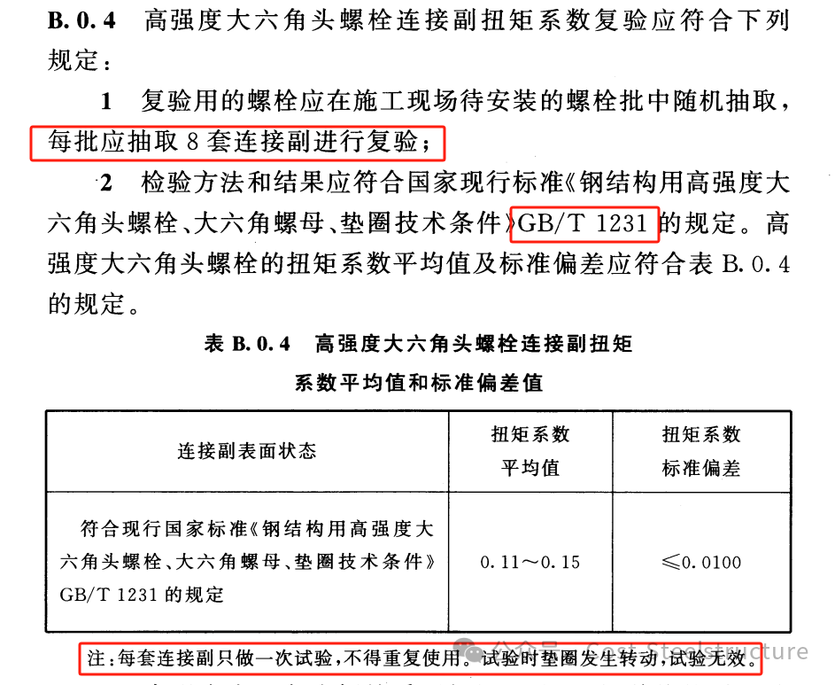 钢结构用高强度螺栓的扭矩系数和紧固轴力
