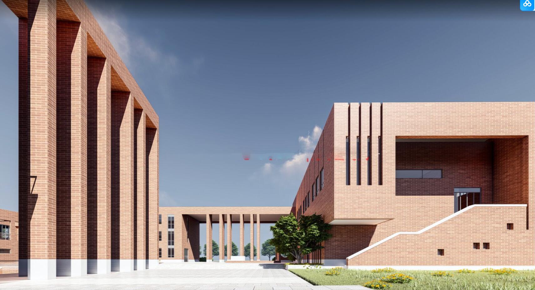 万科某小学红砖方案SU模型