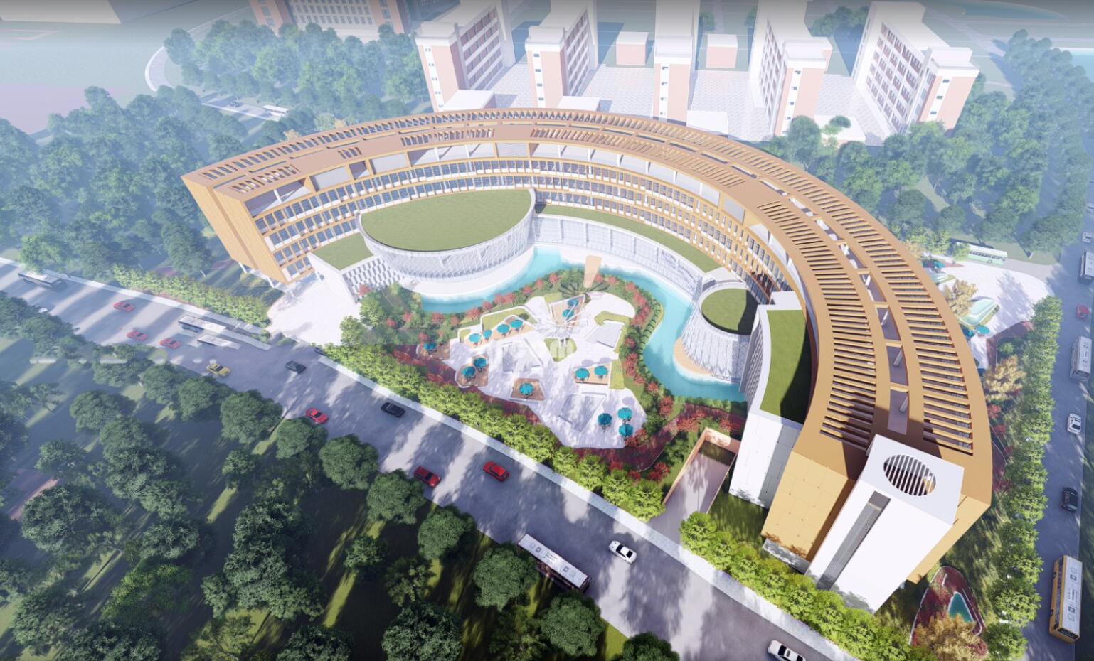 某大学MBA中心大楼项目方案设计SU模型下载